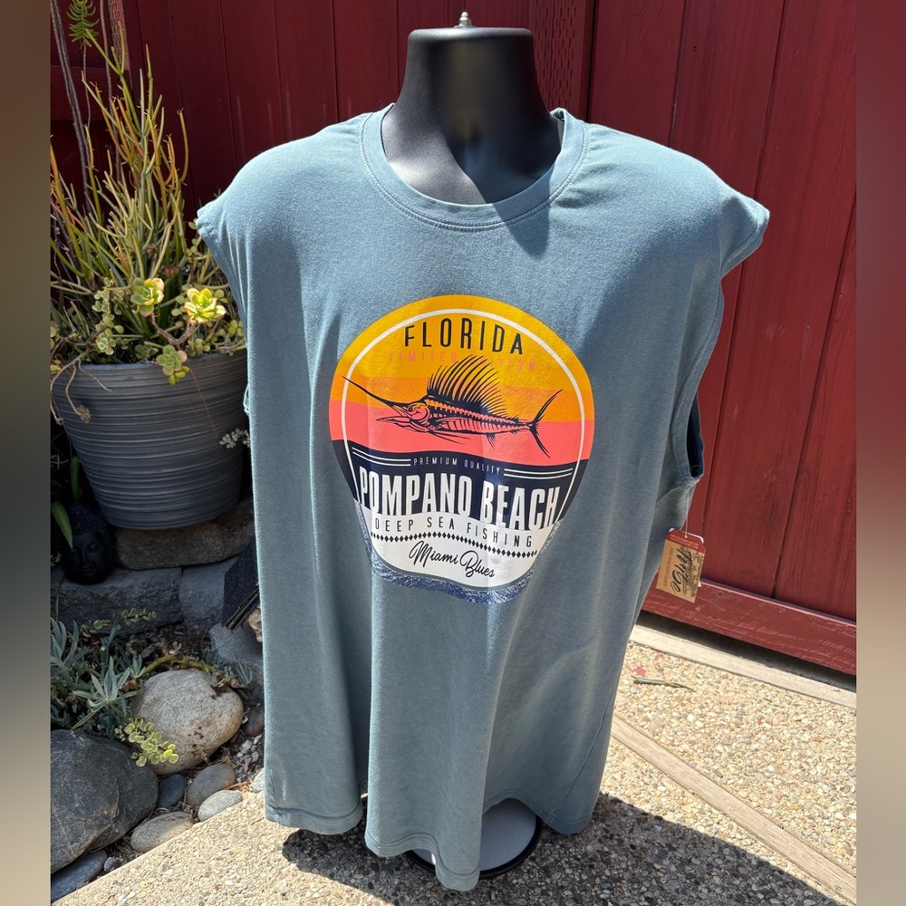 Florida Sleeveless Washed XL Tee Shirt